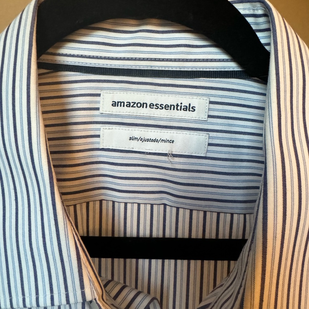 Amazon Essentials Slim Stripe Button-up - Picture 2 of 5